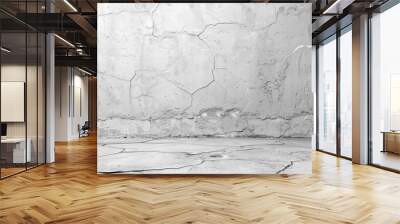 Grungy White Plaster Wall Texture Background Wall mural