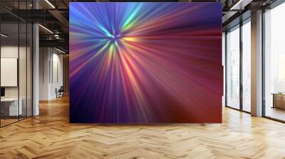 multicolored light rays Wall mural