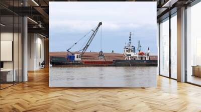  Dredger on the River Teign, Devon Wall mural