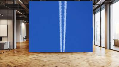 airplane and vapour trail Wall mural