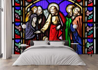 stained glass window Wall mural