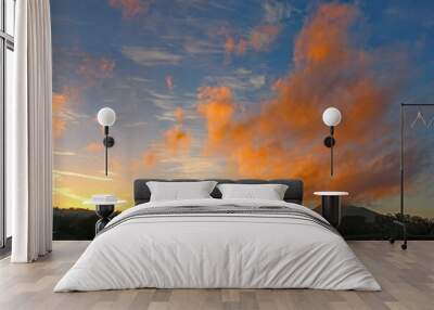 Sunrise over the Blorenge in the Brecon Beacons, Wales Wall mural