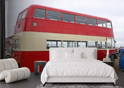 Vintage double decker bus Wall mural