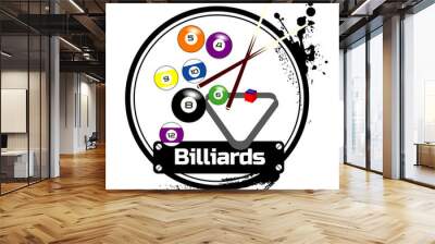 stamp billiards Wall mural