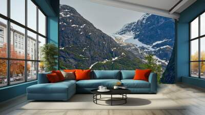 beautiful landscape at the Kjenndalsbreen glacier in Norway. Wall mural