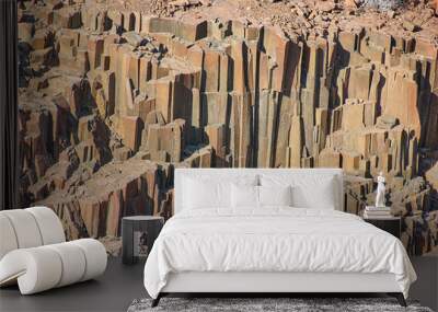 Organ pipes basalt rock formation in Damaraland Namibia Wall mural