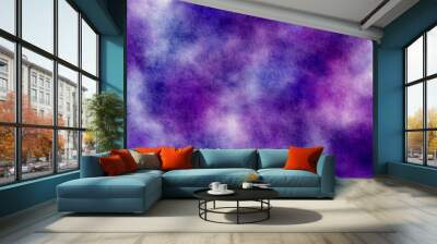 Cosmic watercolour texture. Abstract purple background. Wall mural