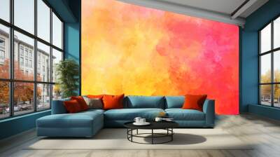 Orange watercolor background Wall mural