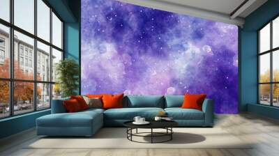 Watercolor abstract space starry sky background Wall mural