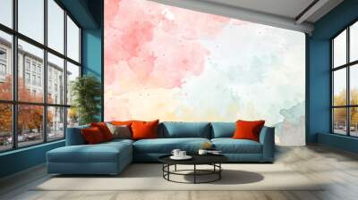 Watercolor colorful abstract background Wall mural