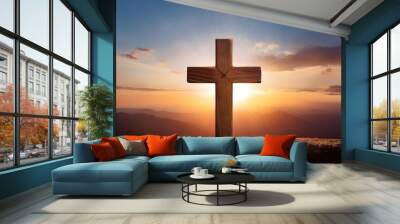 Artificial intelligence generation of religious photos. Wall mural