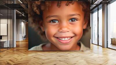 Radiant kid celebrates the security of comprehensive health and dental care. Wall mural