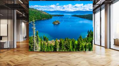 Beautiful Day in Lake Tahoe, California Wall mural