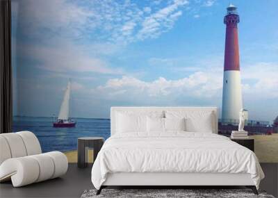 Lighthouse on Long Beach Island, New Jersey Wall mural