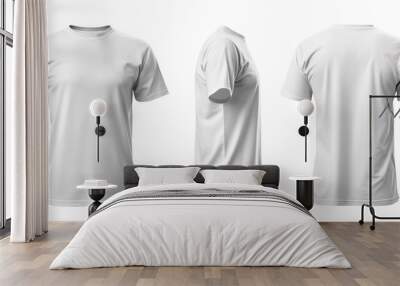 white t-shirt, isolated Wall mural