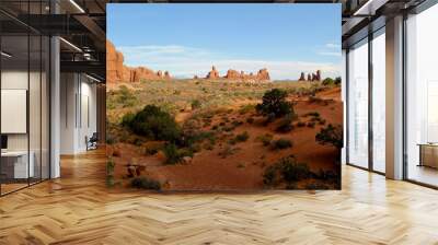 Moab, USA - July 7, 2018: Arches National Park in Utah near Moab Wall mural