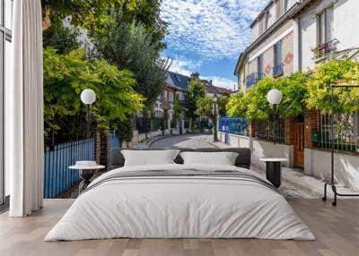 Paris, France - September 9, 2020: Beautiful old house, like in the countryside, in the center of Paris, in the area called 