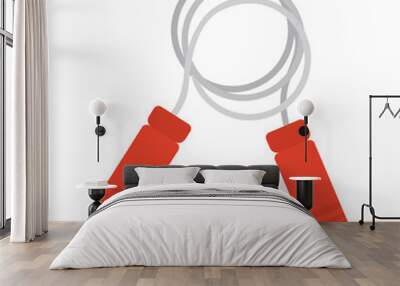 jumping rope icon Wall mural