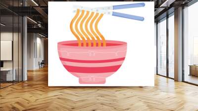 noodles bowl design Wall mural