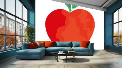 red apple fruit icon Wall mural