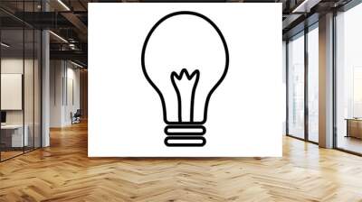 simple light bulb icon, line style Wall mural