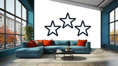 three stars line style icon vector design Wall mural