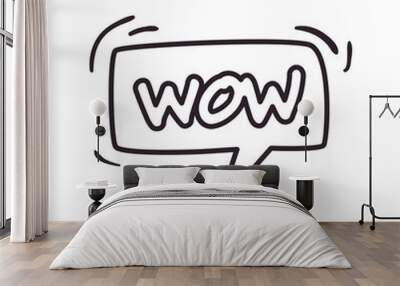 wow bubble line style icon vector design Wall mural