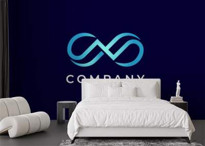 Infinity Logo. letter N with infinity combination. usable for technology and company logos. vector illustration Wall mural