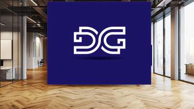 Initial DG Logo, usable for brand and company logo, vector illustration Wall mural