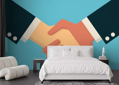 Business shaking hands Wall mural