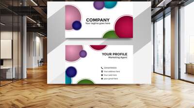 Abstract geometric stylish modern business card design template Wall mural