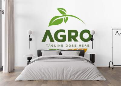 Creative agriculture logo Vector and Template Wall mural