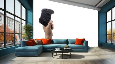 hand holding a video game controller - concept winning in a game - PNG Transparent background
 Wall mural