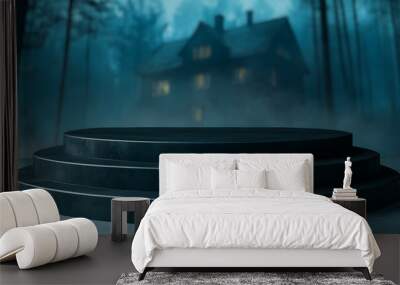 product display podium to use on halloween with horror atmosphere Wall mural