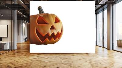 Pumpkin Jack O' Lantern on transparent background png Wall mural