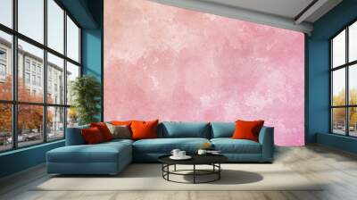 watercolor painting on old paper texture - pink Wall mural