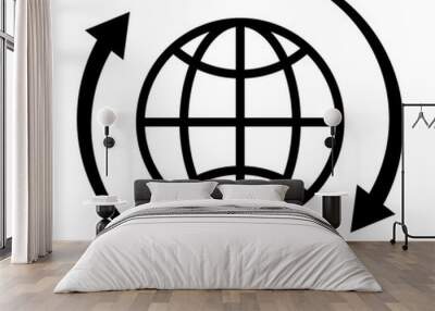 icon world rotation modify edit 
Symbols on the internet Wall mural