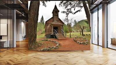 Abandoned Historic Church in Ghost Town | Golden Oregon Wall mural