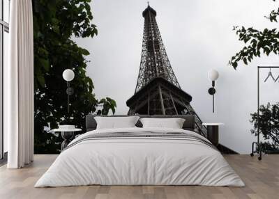 Cloudy Eiffel Tower Wall mural