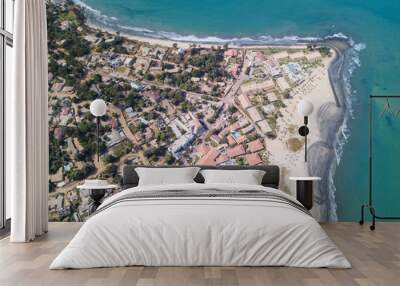 The coastline of Gambia from the air Wall mural