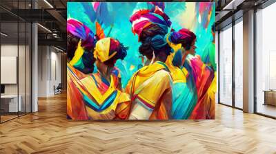 Abstract Brazil Carnival Wall mural