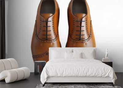 3D product mock-up of a stylish pair of shoes isolated on a white background PNG Wall mural