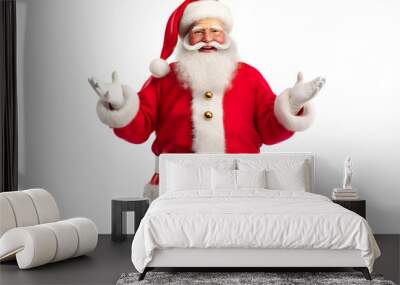 3d rendered santa claus hyper-realistic, isolated on a white background PNG Wall mural