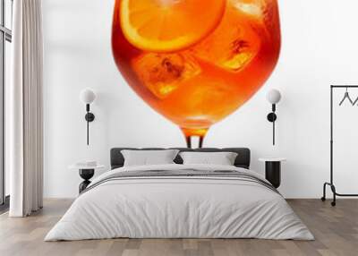 Alcoholic Aperol Spritz Cocktail in glass on a white background PNG Wall mural