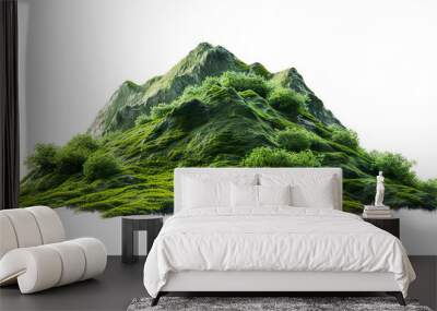 green mountain, isolated on white background PNG Wall mural