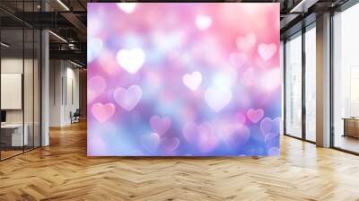 love glow light bokeh background, Christmas and valentine romantic theme background Wall mural