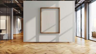 mockup, empty picture frame on white wall Wall mural