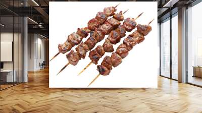 skewers of meat in photo with white background PNG Wall mural