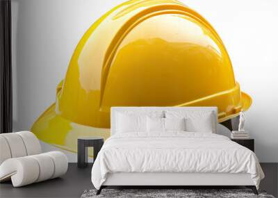 Yellow safety hard hat isolated PNG Wall mural