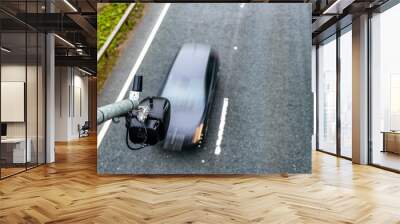 average speed traffic monitor camera over uk motorway Wall mural